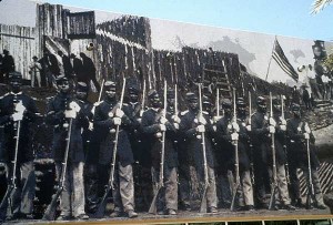 USCT Soldiers with Fort in Background (2)