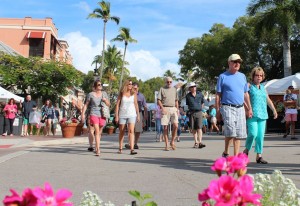 Crowd Shot with Flowers 01