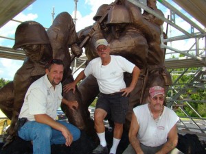 2011-09-13 Iwo Jima Mon. - Part of Restoration Team, CJ, DJ & Shook (1)