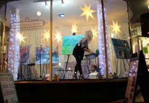 Artist in a Window 1