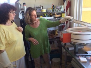 Petra and Michelle at the Kiln