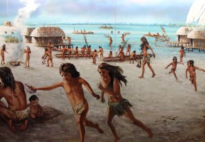 Mural Depicts Calusa Life on Mound 1a