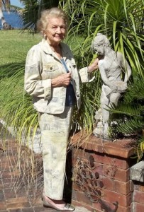 Berne in her Garden in 2011 A