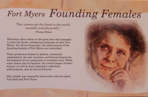 Fort Myers Founding Females Placard